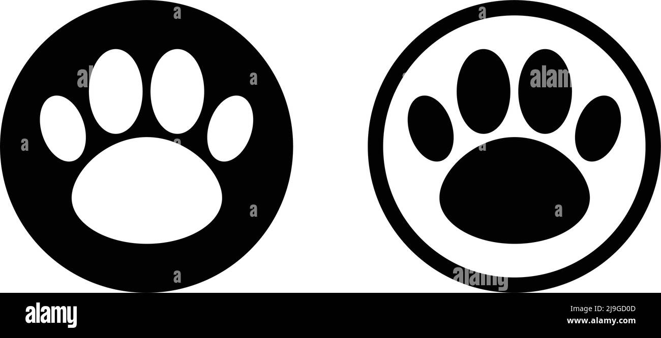 Ensemble d'icônes Paw. Illustration de Vecteur