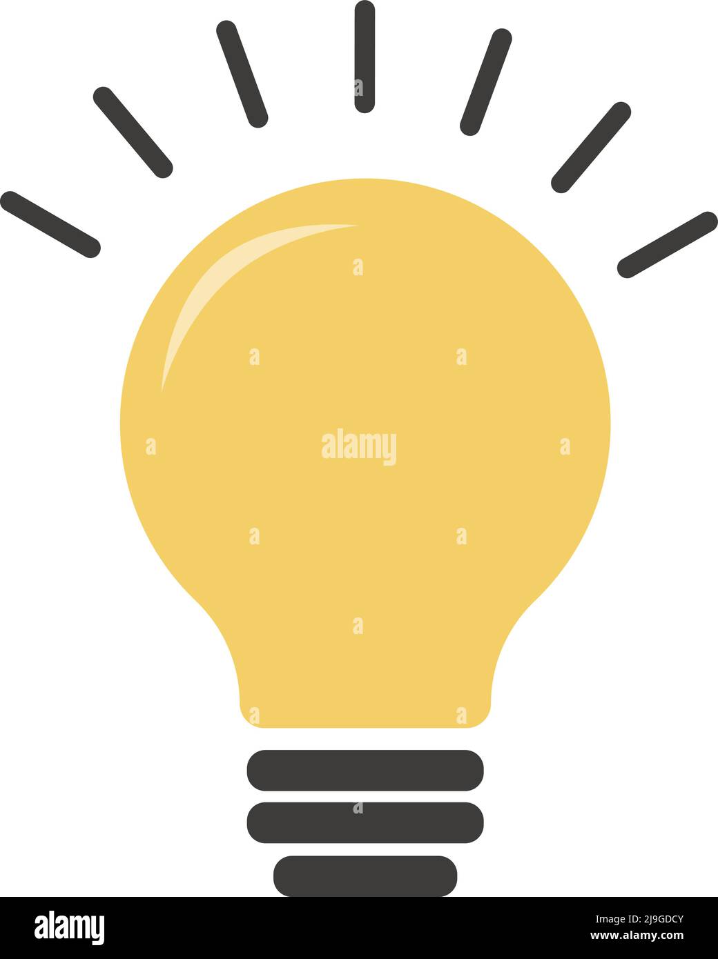 Illustration vectorielle d'une ampoule, parfaite pour montrer l'inspiration et les conseils. Il peut être utilisé pour l'éclairage, les punaises et d'autres usages généraux. E Illustration de Vecteur