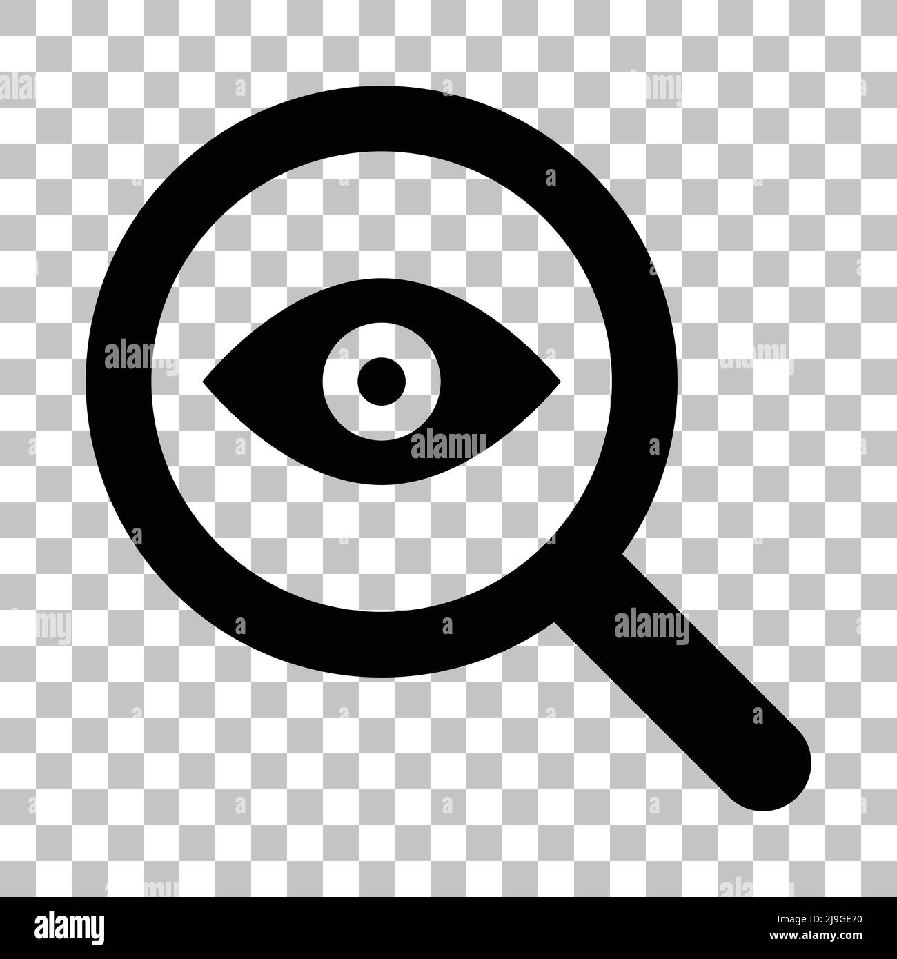 Loupe et icône d'œil. Illustration vectorielle de la découverte et de la recherche. Vecteur modifiable. Illustration de Vecteur