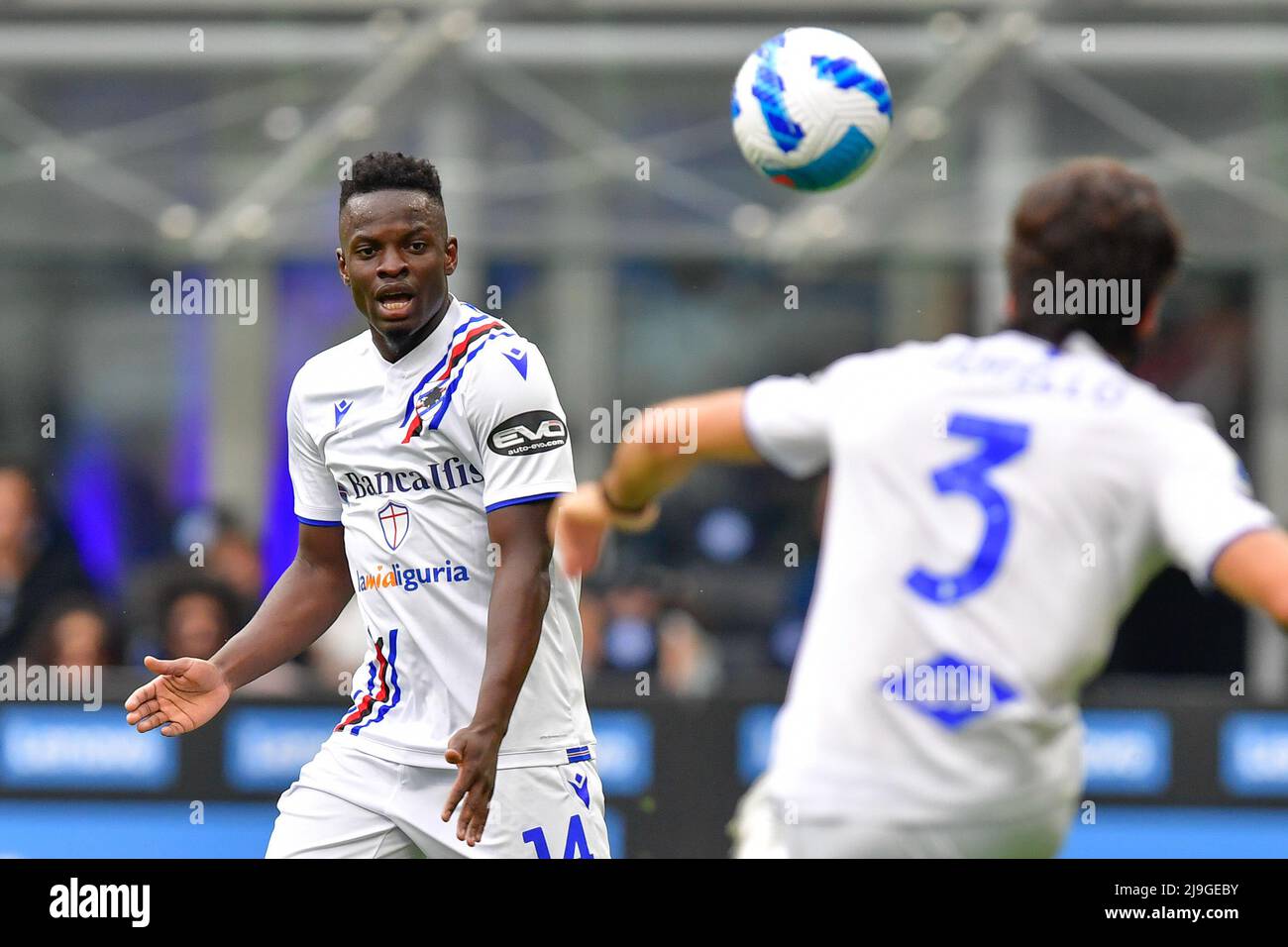 Milan, Italie. 22nd mai 2022. Ronaldo Vieira (14) de Sampdoria vu dans la série Un match entre Inter et Sampdoria à Giuseppe Meazza à Milan. (Crédit photo : Gonzales photo/Alamy Live News Banque D'Images