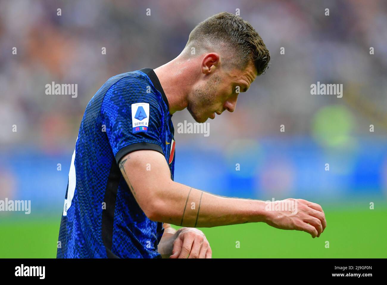 Milan, Italie. 22nd mai 2022. Robin Gosens (18) d'Inter vu dans la série Un match entre Inter et Sampdoria à Giuseppe Meazza à Milan. (Crédit photo : Gonzales photo/Alamy Live News Banque D'Images