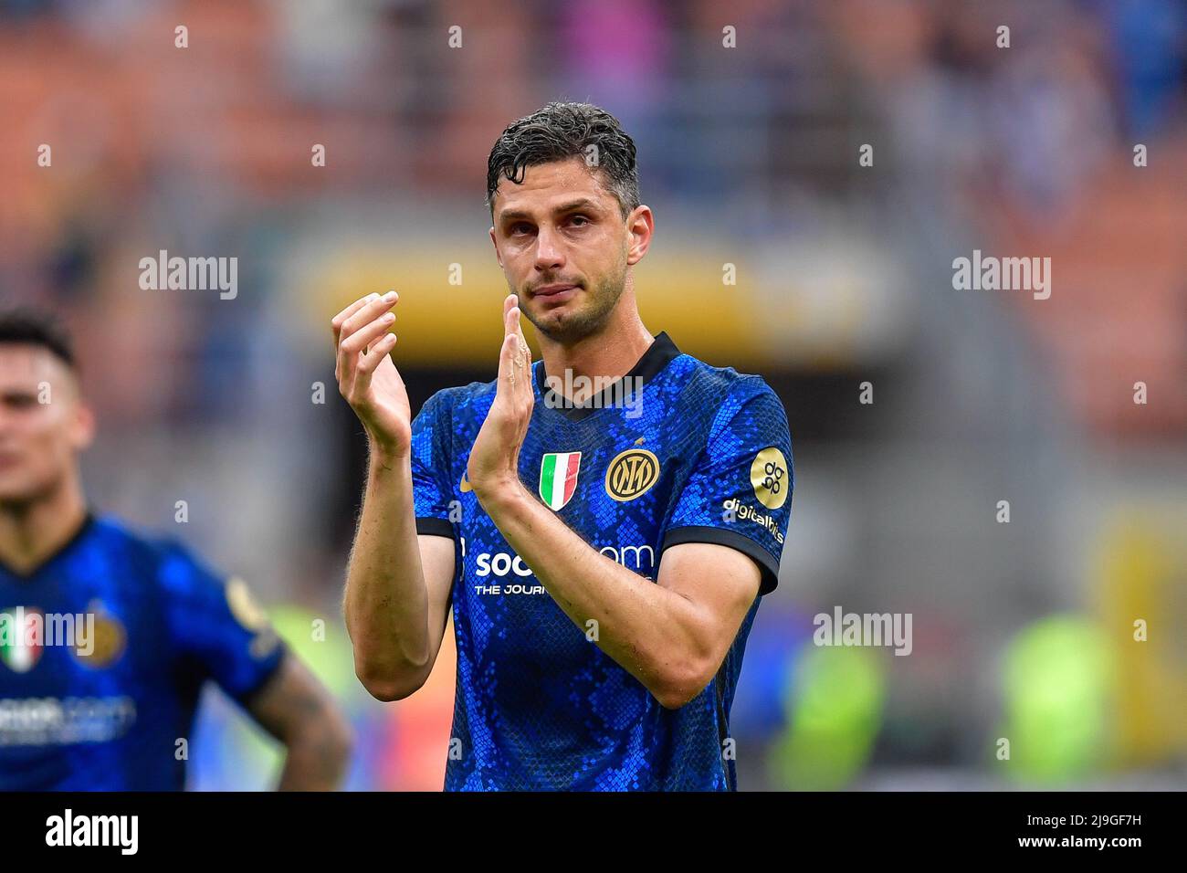 Milan, Italie. 22nd mai 2022. Andrea Ranocchia (13) d'Inter vu après la série Un match entre Inter et Sampdoria à Giuseppe Meazza à Milan. (Crédit photo : Gonzales photo/Alamy Live News Banque D'Images