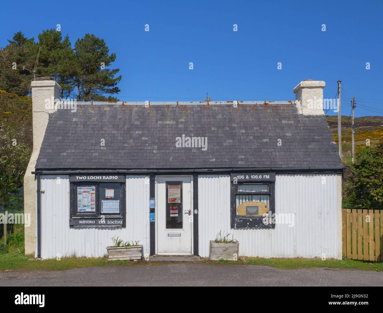 Cottage traditionnel dans le village de Gairloch, Wester Ross Highlands d'Écosse Banque D'Images