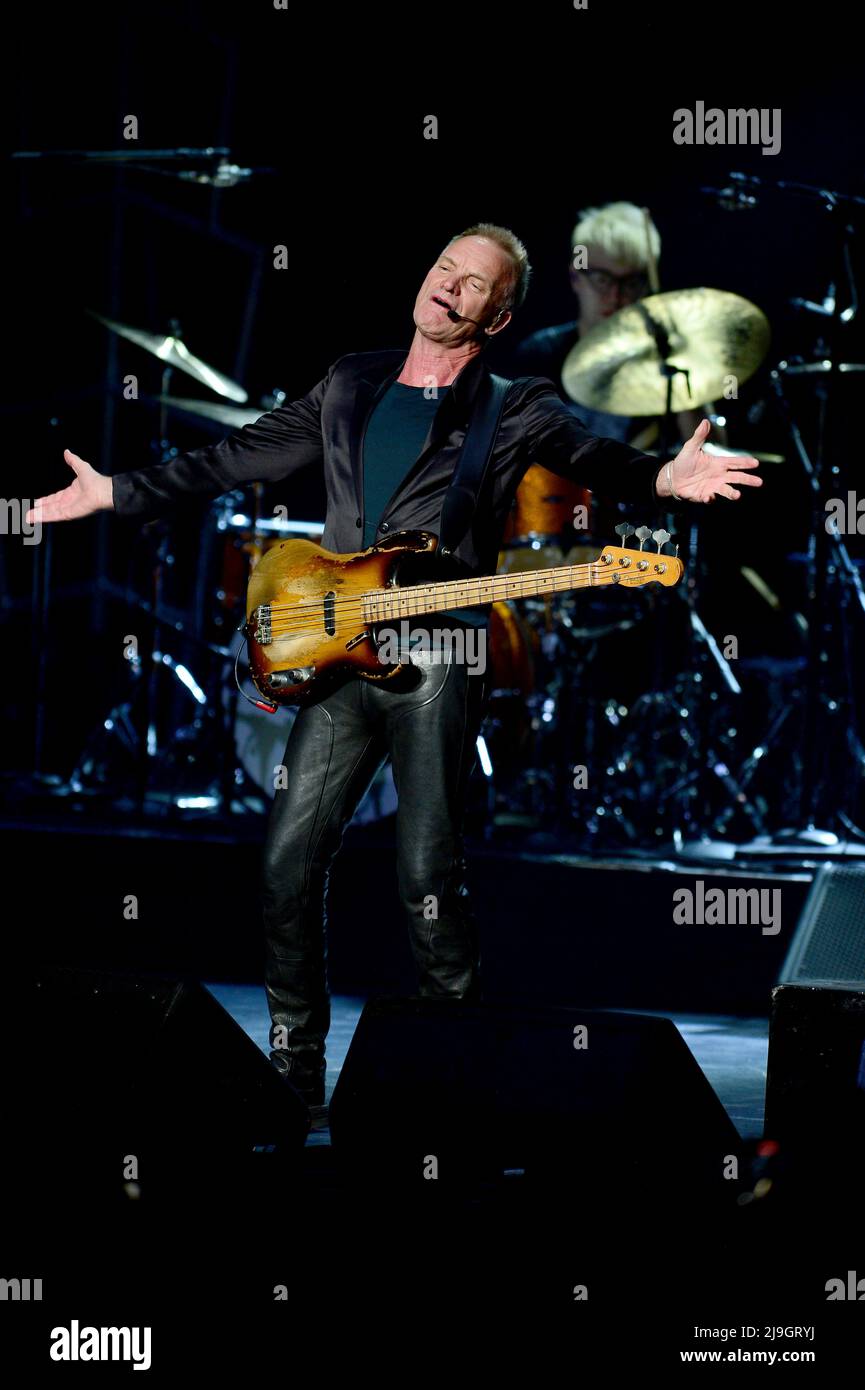 Hollywood, États-Unis. 22nd mai 2022. HOLLYWOOD, FLORIDE - 22 MAI : Sting se produit en direct sur scène au centre d'événements Hard Rock au Seminole Hard Rock Hotel & Casino le 22 mai 2022 à Hollywood, Floride. (Photo de JL/Sipa USA) crédit: SIPA USA/Alay Live News Banque D'Images