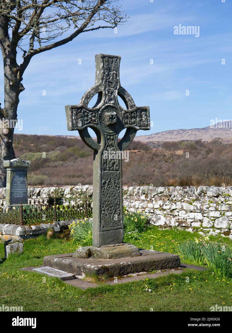 Kildalton Celtic Cross, Kildalton, Islay, Écosse Banque D'Images