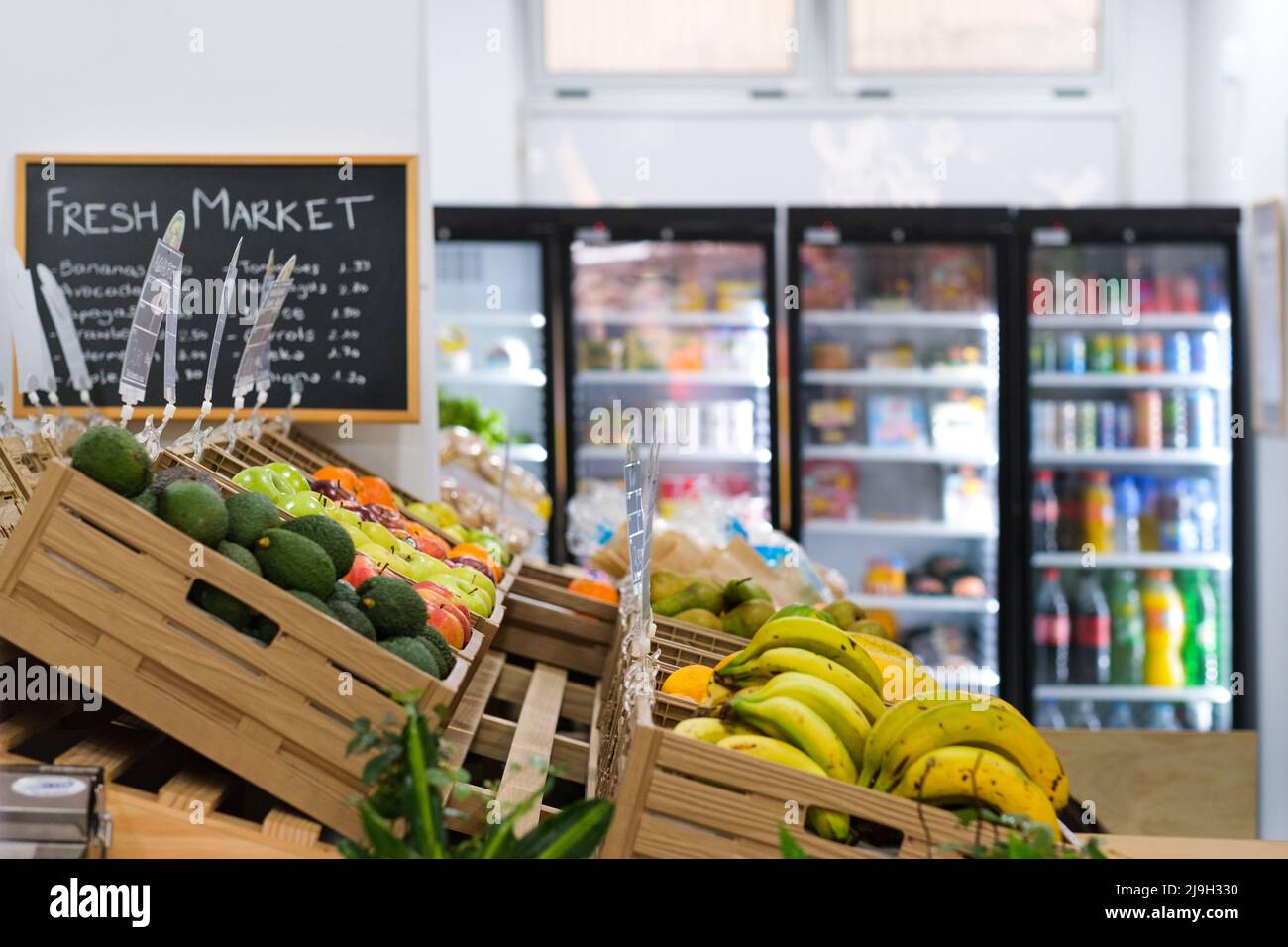 marché aux fruits et légumes à vendre au public Banque D'Images