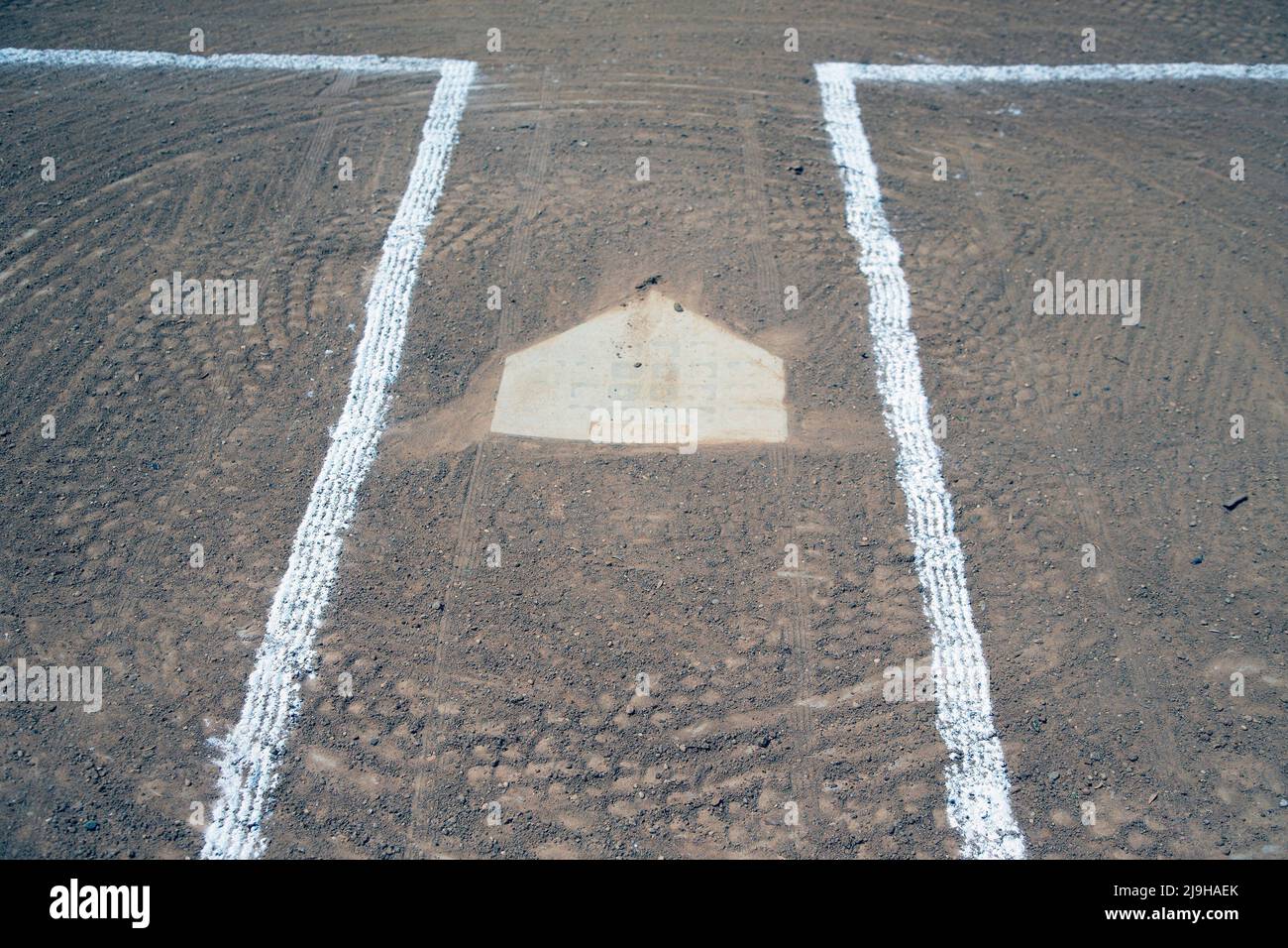 Du Frappeur à un terrain de baseball Banque D'Images