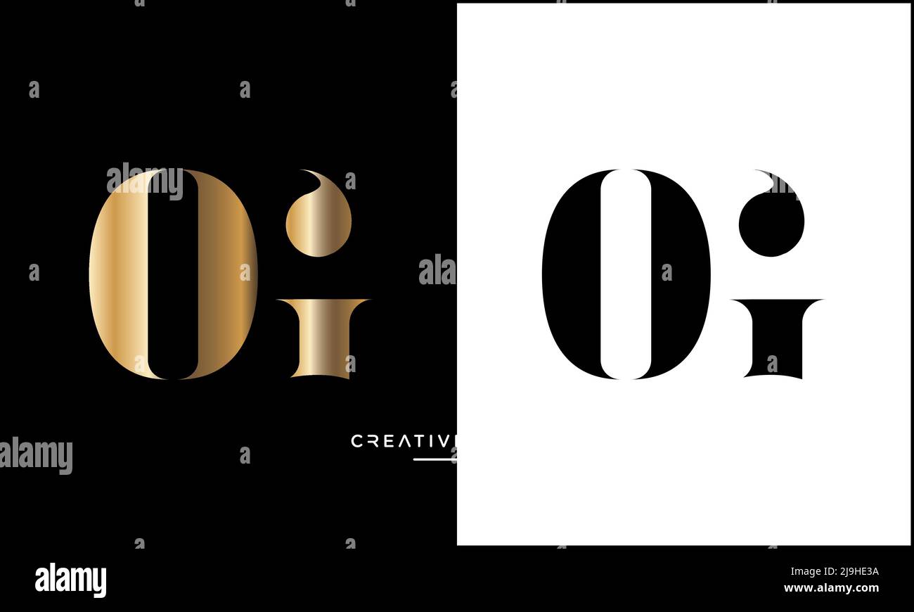 Lettres de l'alphabet OG ou logo DE L'icône GO Illustration de Vecteur