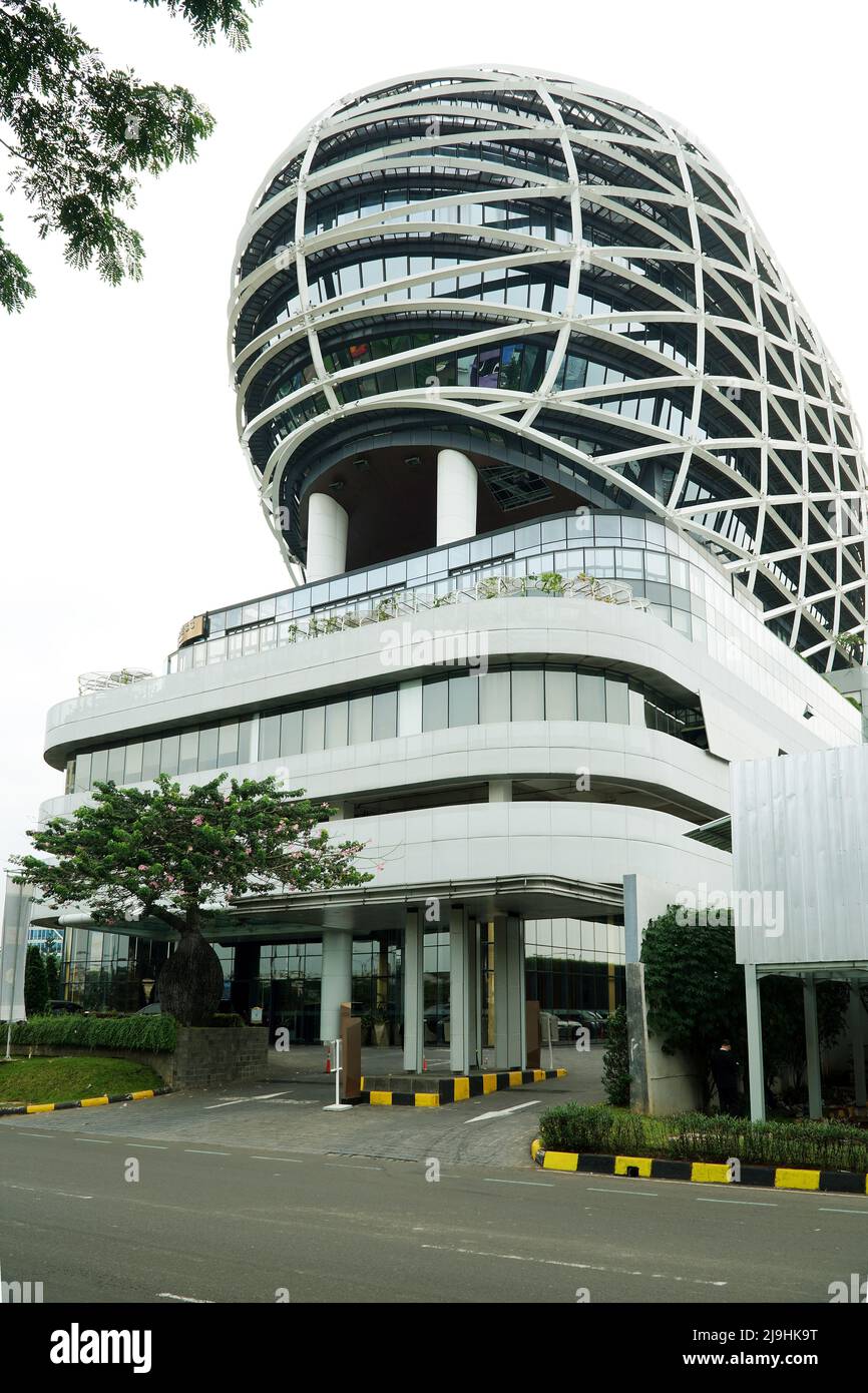 Construction d'architecture moderne de l'hôtel JHL Solitaire à Gading Serpong, Banten, près de Jakarta, Indonésie Banque D'Images