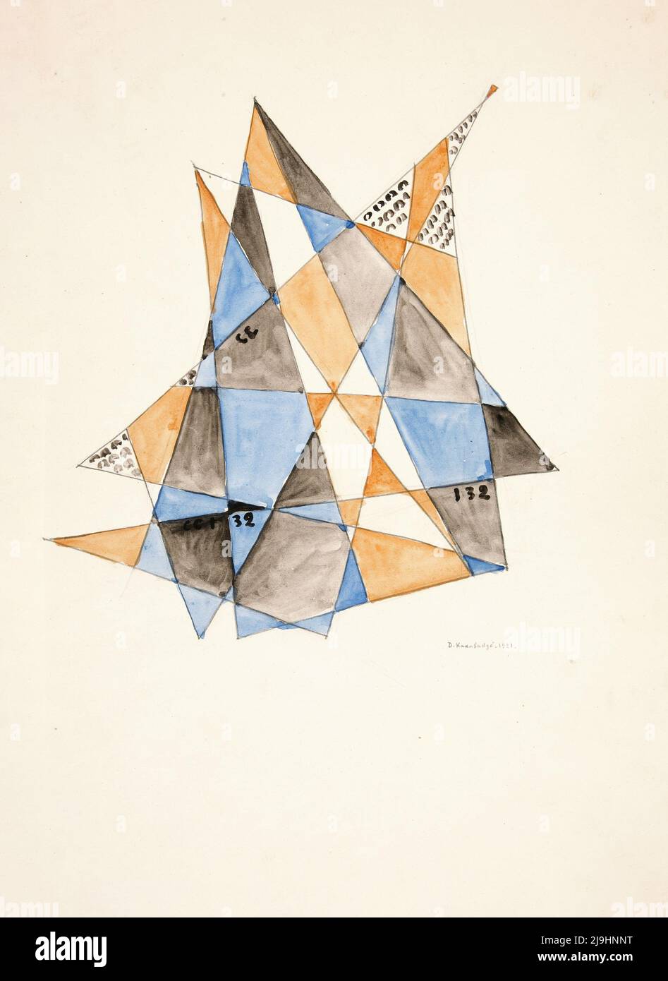 Art par David Kakabadzé - abstraction basée sur Sails,VI (1921) Banque D'Images
