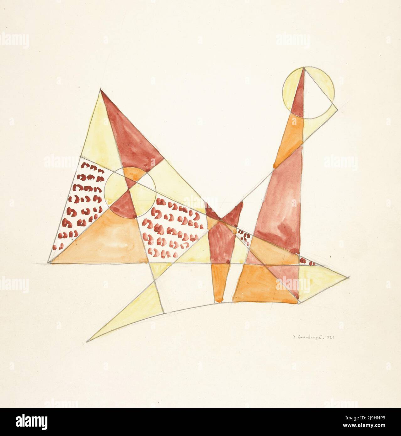 Art par David Kakabadzé - abstraction basée sur Sails, III (1921) Banque D'Images