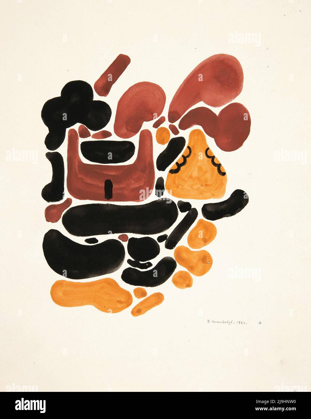 Art par David Kakabadzé - abstraction basée sur les formes florides, II (1921) Banque D'Images