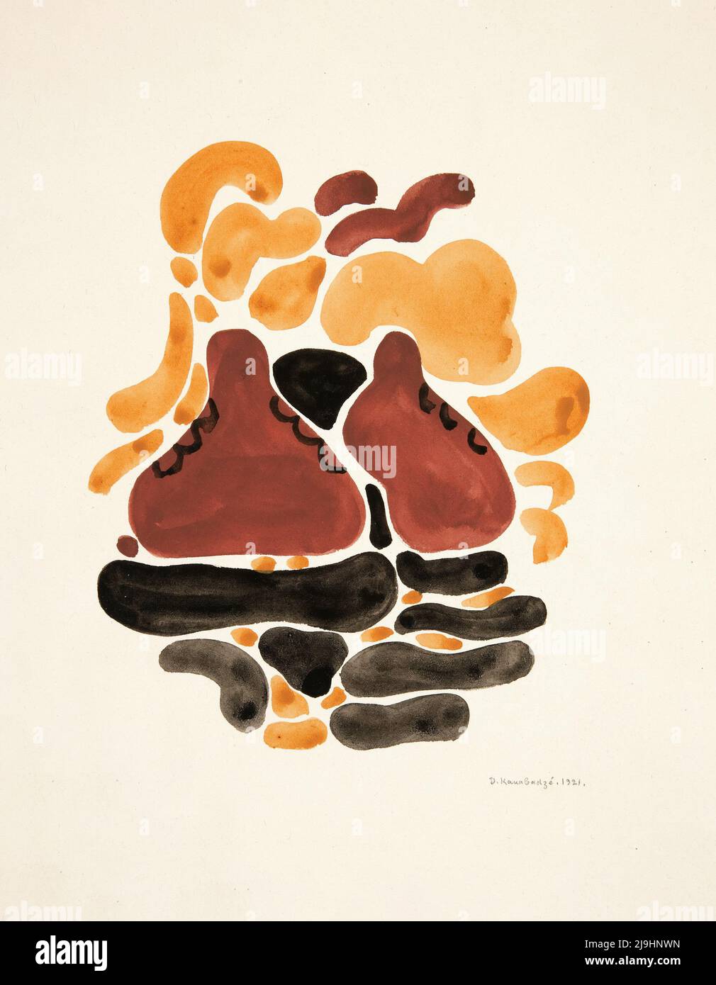 Art par David Kakabadzé - abstraction basée sur les formes florides, VI (1921) Banque D'Images