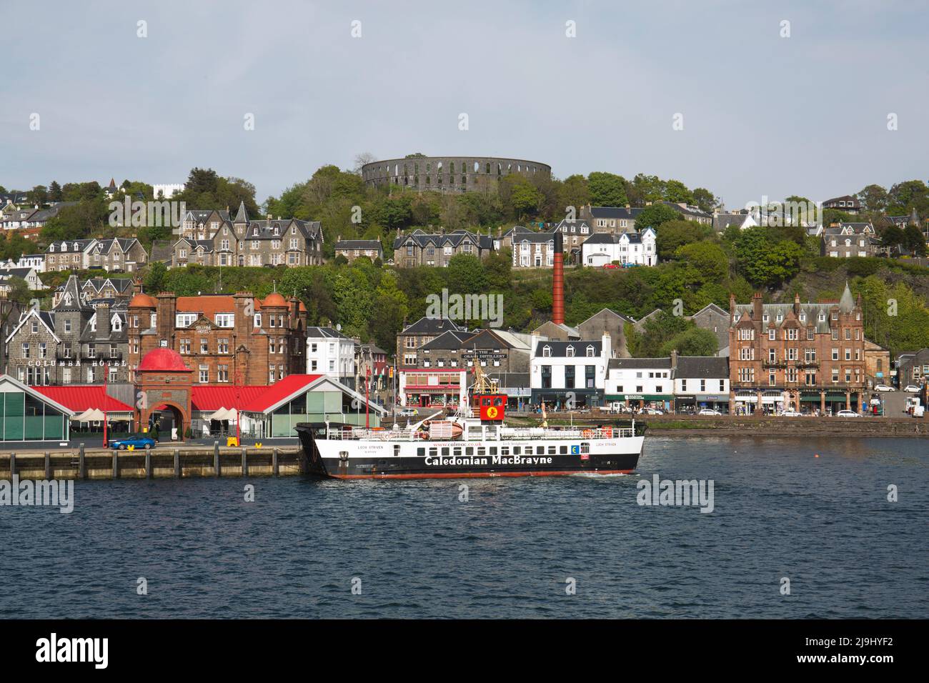 Oban, Argyll, Écosse vue de la mer Banque D'Images