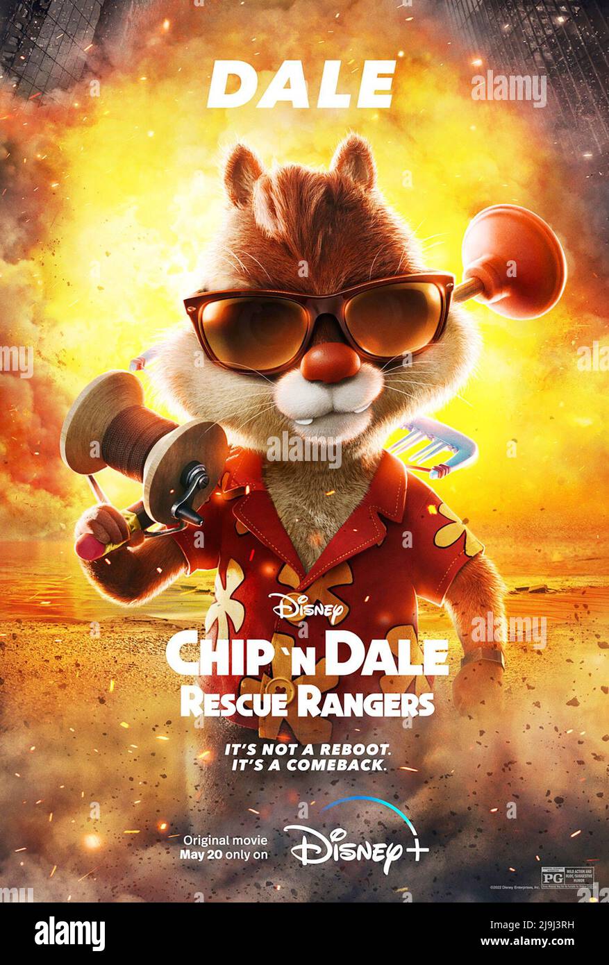 Chip N Dale Rescue Rangers 2022 CHIP 'N' DALE: RESCUE RANGERS, affiche de personnage des États-Unis, Dale  (voix: Andy Samberg), 2022. © Disney+ / Courtesy Everett Collection Photo  Stock - Alamy