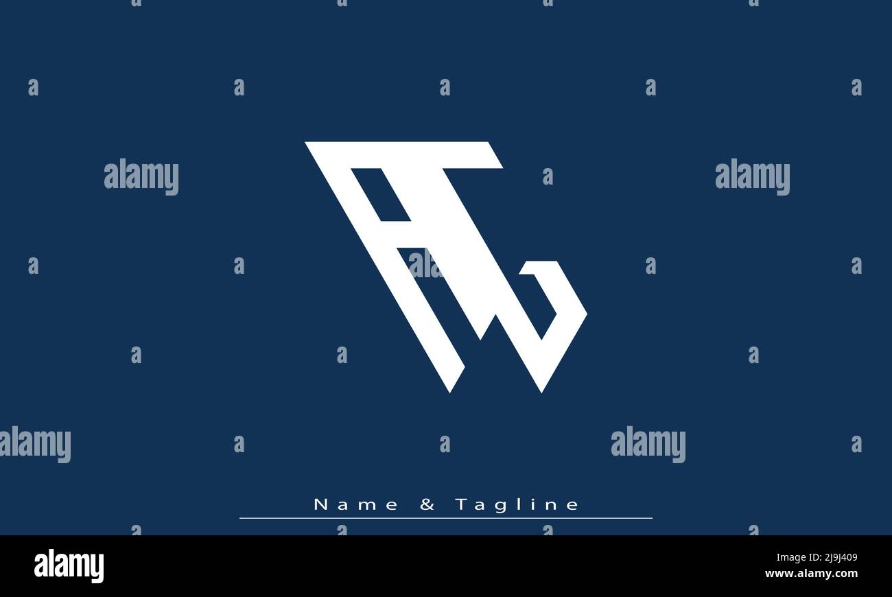 Lettres de l'alphabet initiales Monogram logo AG , GA Illustration de Vecteur