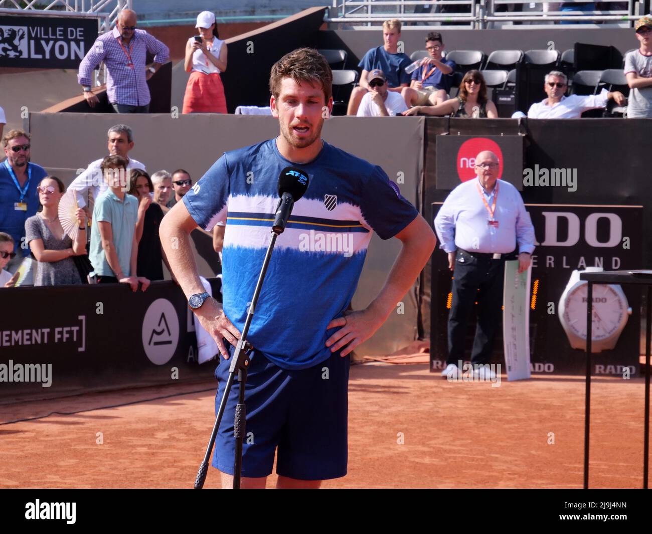 DC.NORRIE (GBR)vainqueur de la finale contre A.MOLCAN (SVK) lors de l'Open Parc Auvergne-Rho?ne-Alpes Lyon 2022, ATP 250 Tournoi de tennis le 21 mai 2022 a Banque D'Images