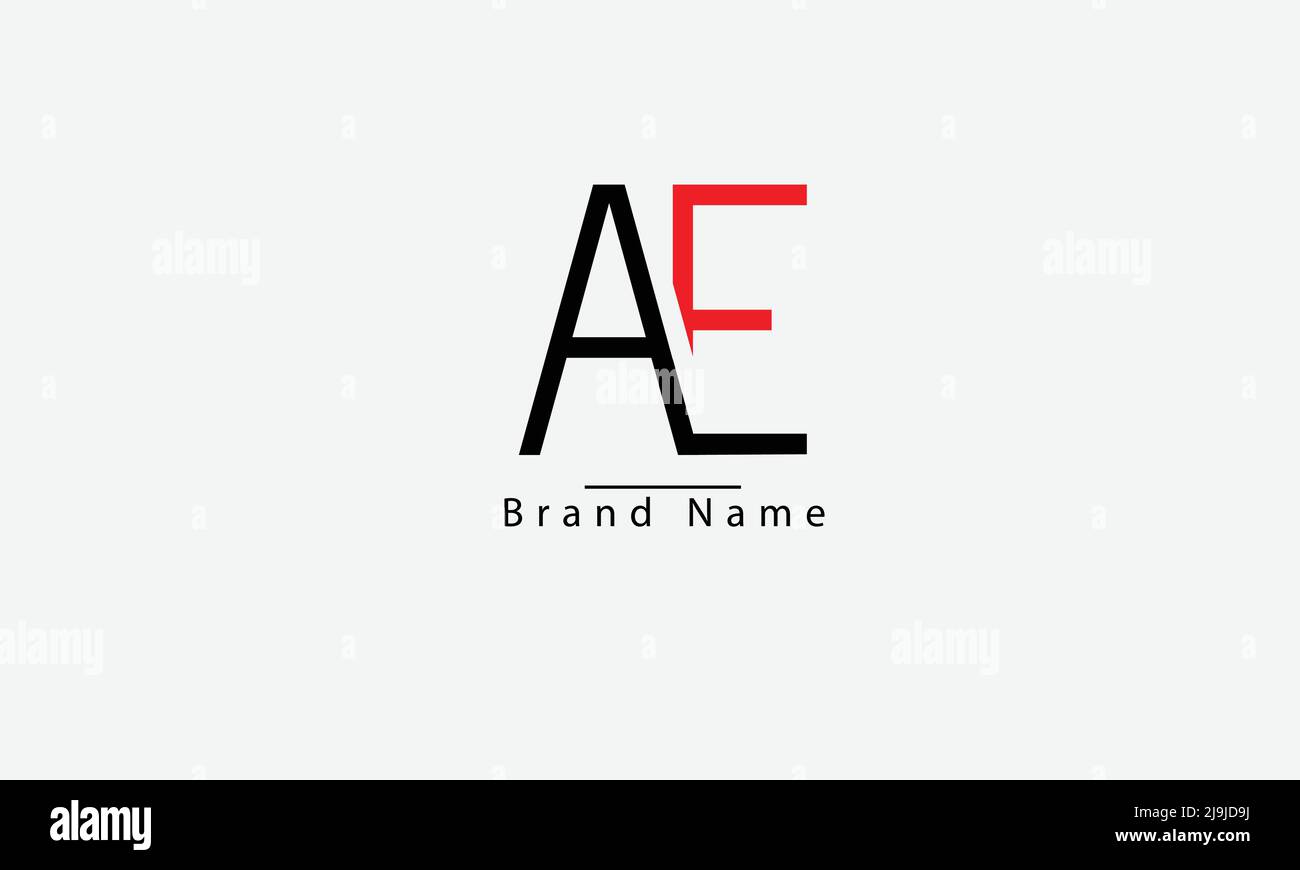 Lettres de l'alphabet initiales Monogram logo AE EA A E Illustration de Vecteur