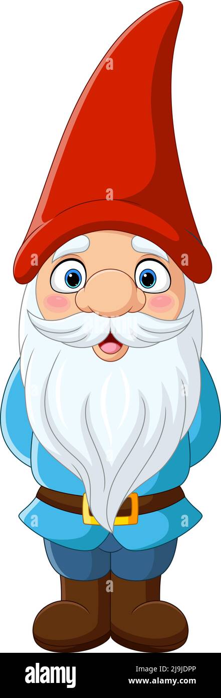 Dessin animé petit nain debout Illustration de Vecteur