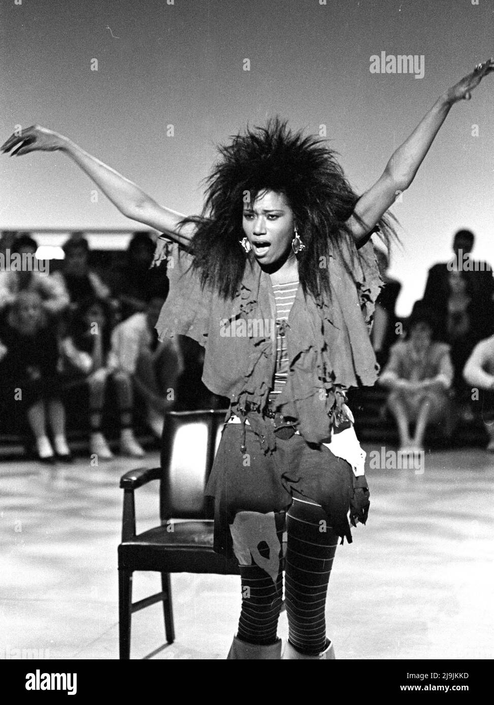 Bonnie Pointer se produit sur American Bandstand, 1985 crédit: Ron Wolfson / Mediapench Banque D'Images