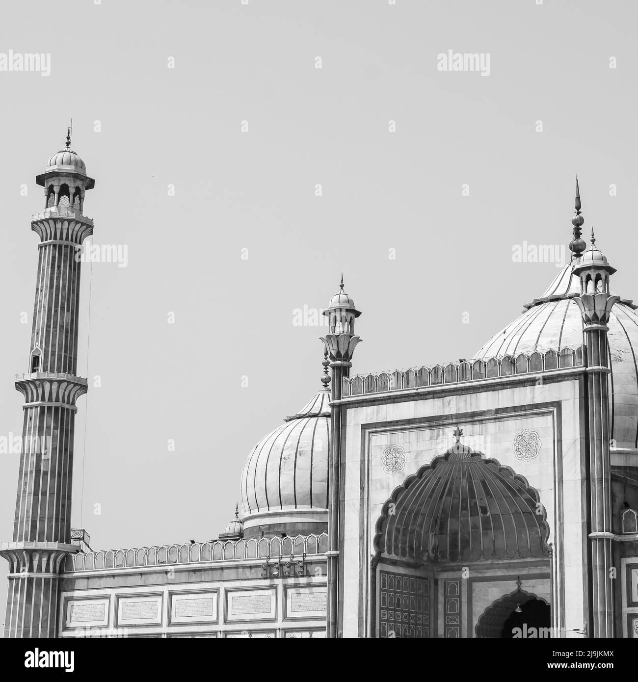 L'architecture spectaculaire de la Grande Mosquée du Vendredi (Jama Masjid) à Delhi pendant la saison de Ramzan, la plus importante mosquée en Inde, Jama Masjid M. Banque D'Images