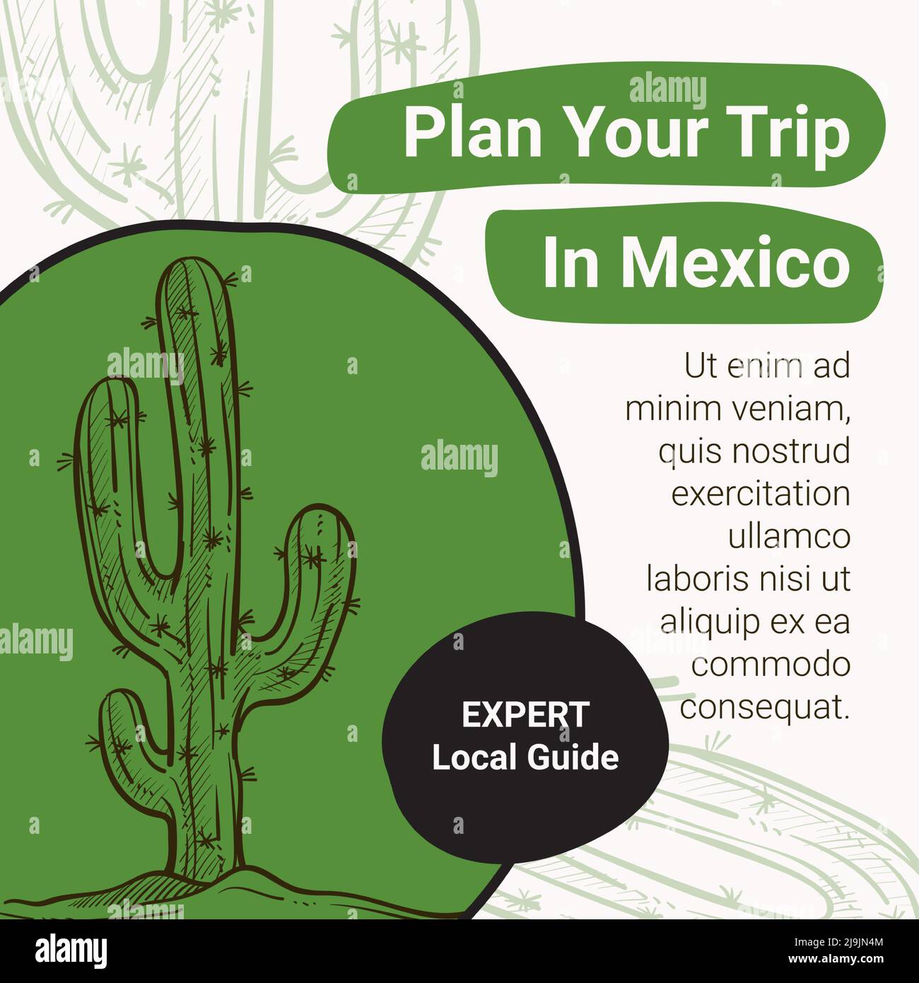 Planifiez votre voyage au Mexique, guides locaux experts Illustration de Vecteur