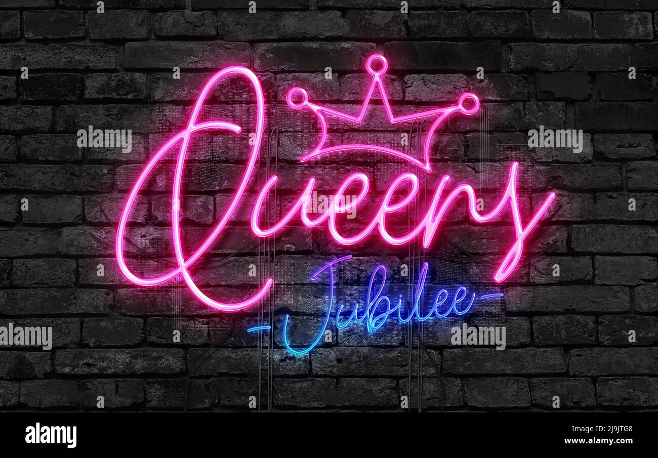 Le Queens Platinum Jubilee 2022 - en 2022, sa Majesté la Reine deviendra le premier monarque britannique à célébrer un Jubilé de platine après 70 ans Banque D'Images