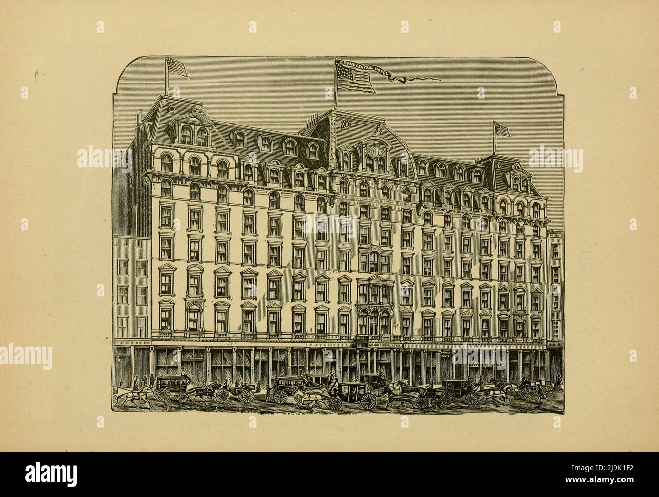 Gregory Bros Printers No. 113 Sixth Avenue du guide " illustre la ville de New York et ses environs. Un guide descriptif des lieux d'intérêt ' par Charles W Hobbs, Date de publication 1889 Éditeur New York, C.W. Hobbs & co Banque D'Images