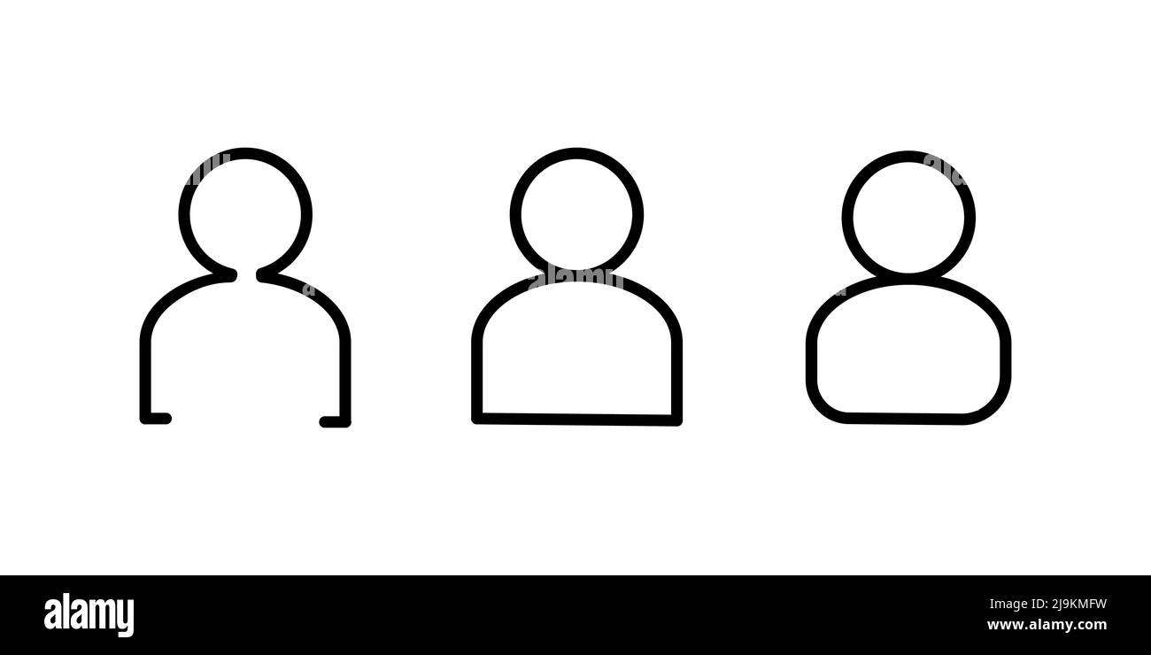 Ensemble Premium d'icônes de ligne utilisateur. Illustration de Vecteur