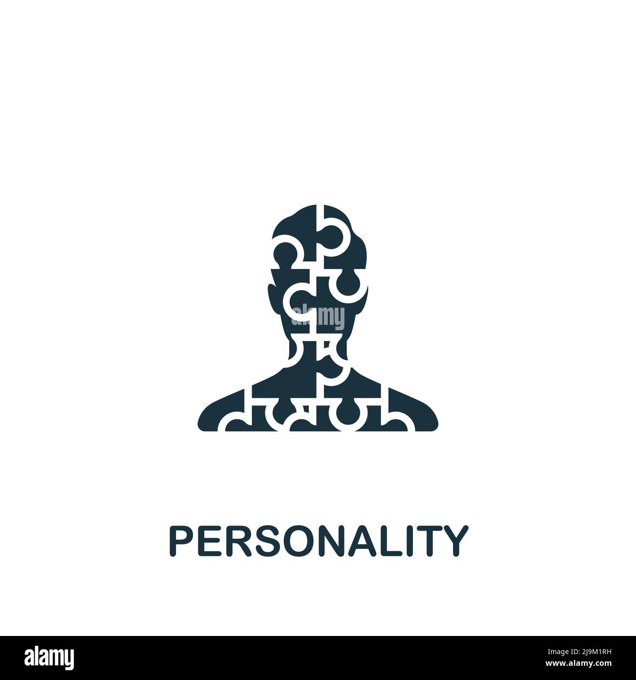 Icône personnalité. Monochrome simple Psychologie icône pour modèles, web design et infographies Illustration de Vecteur