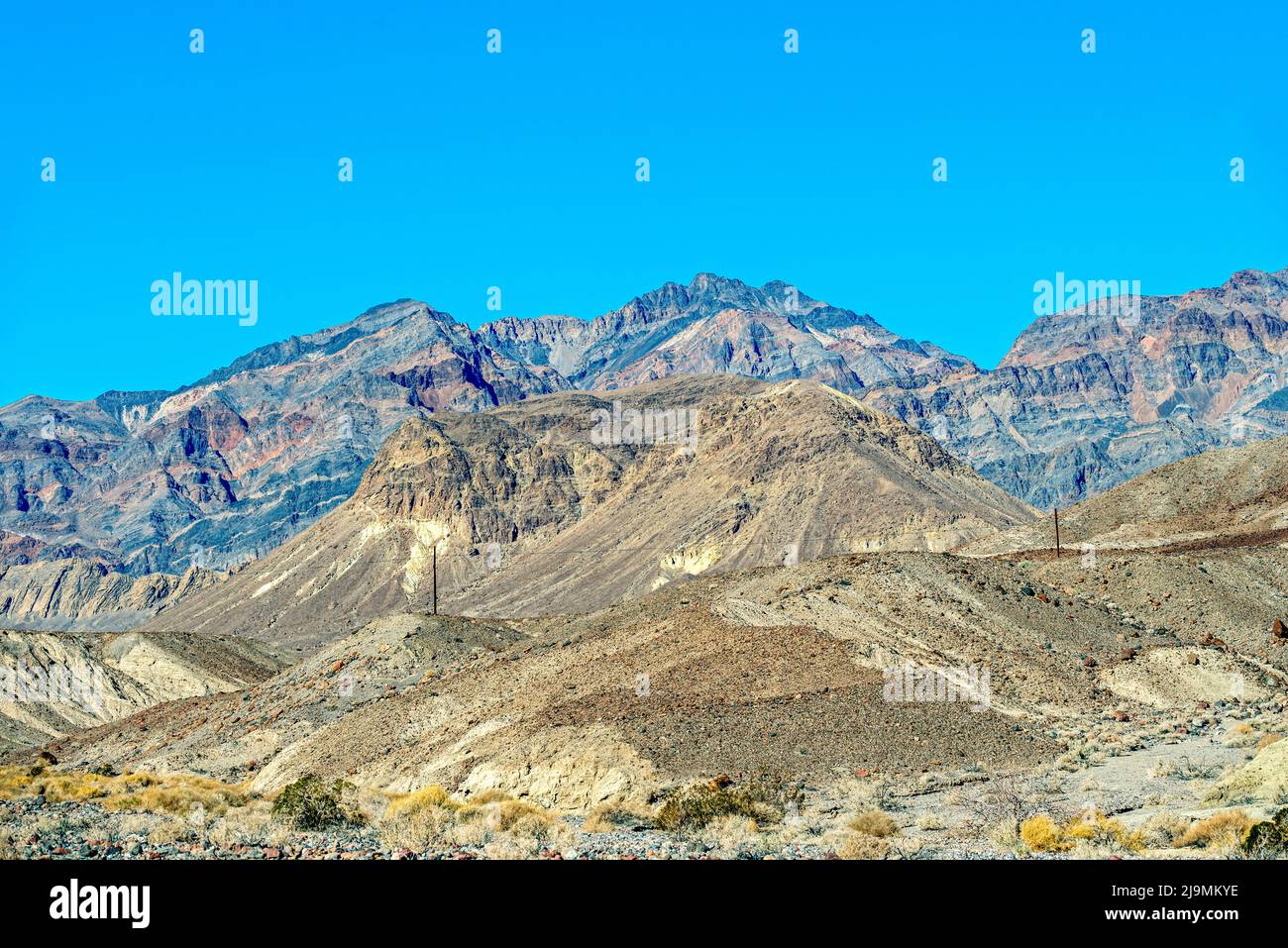 Montagnes du désert colorées Banque D'Images