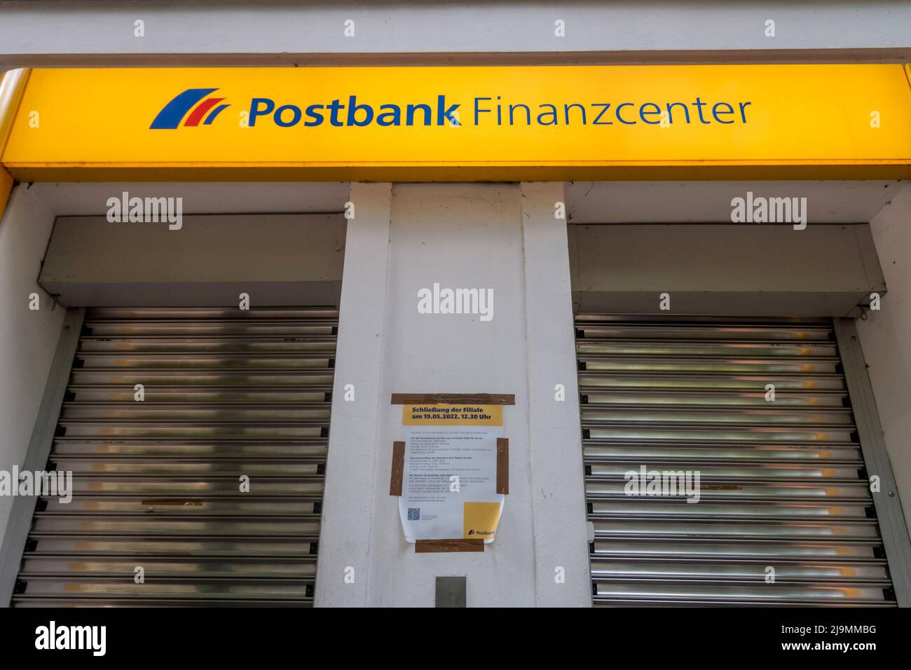 Postank Filiale Bergmannstrasse Kreuzberg geschlossen ab 19.05.2022, Berlin Banque D'Images