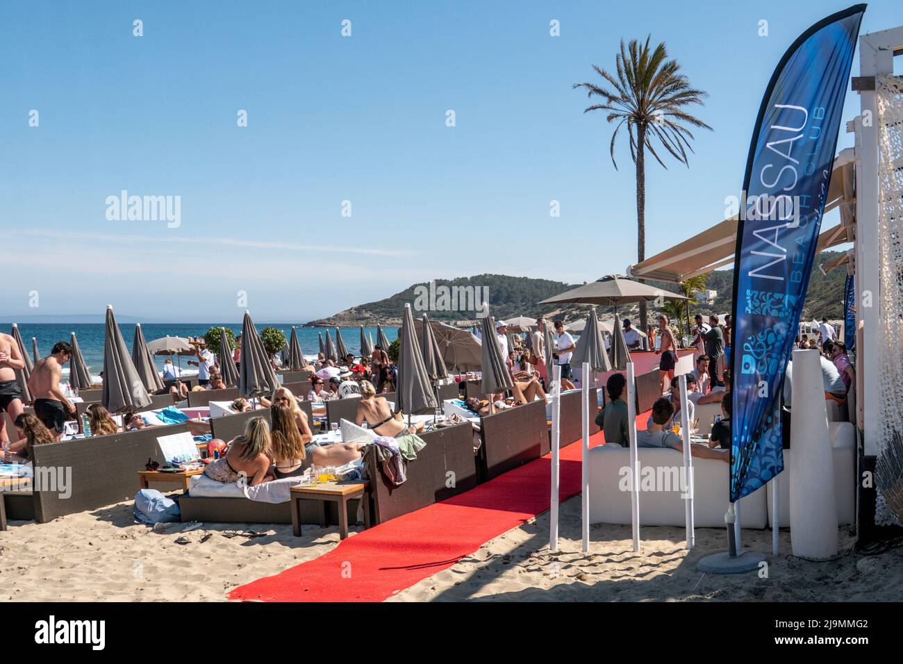 Nassau Beach Club, Playa del Bossa, Platja d'en Bossa, Eivissa, Balearia, Espagnol, Europa Banque D'Images