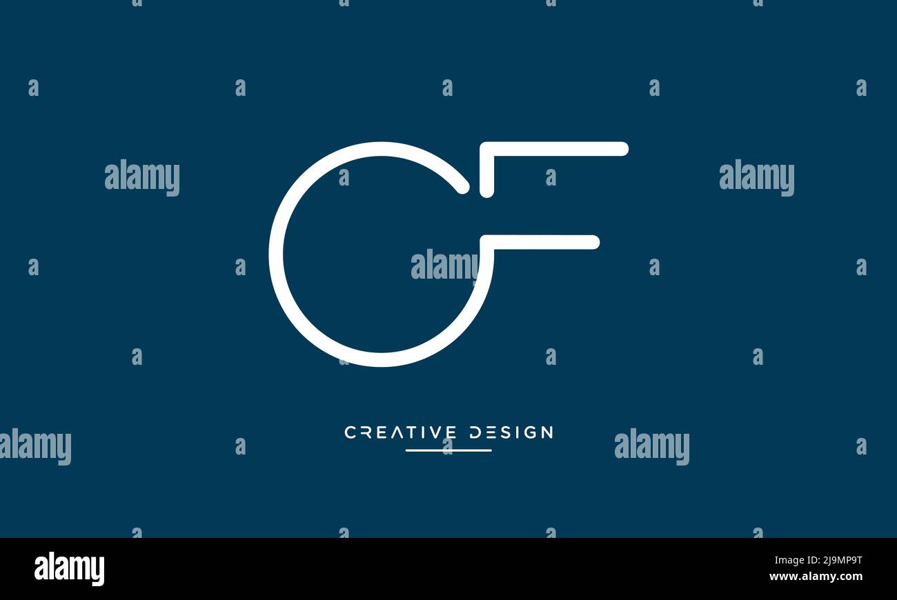 Lettres de l'alphabet OU icône FO logo Vector Illustration de Vecteur