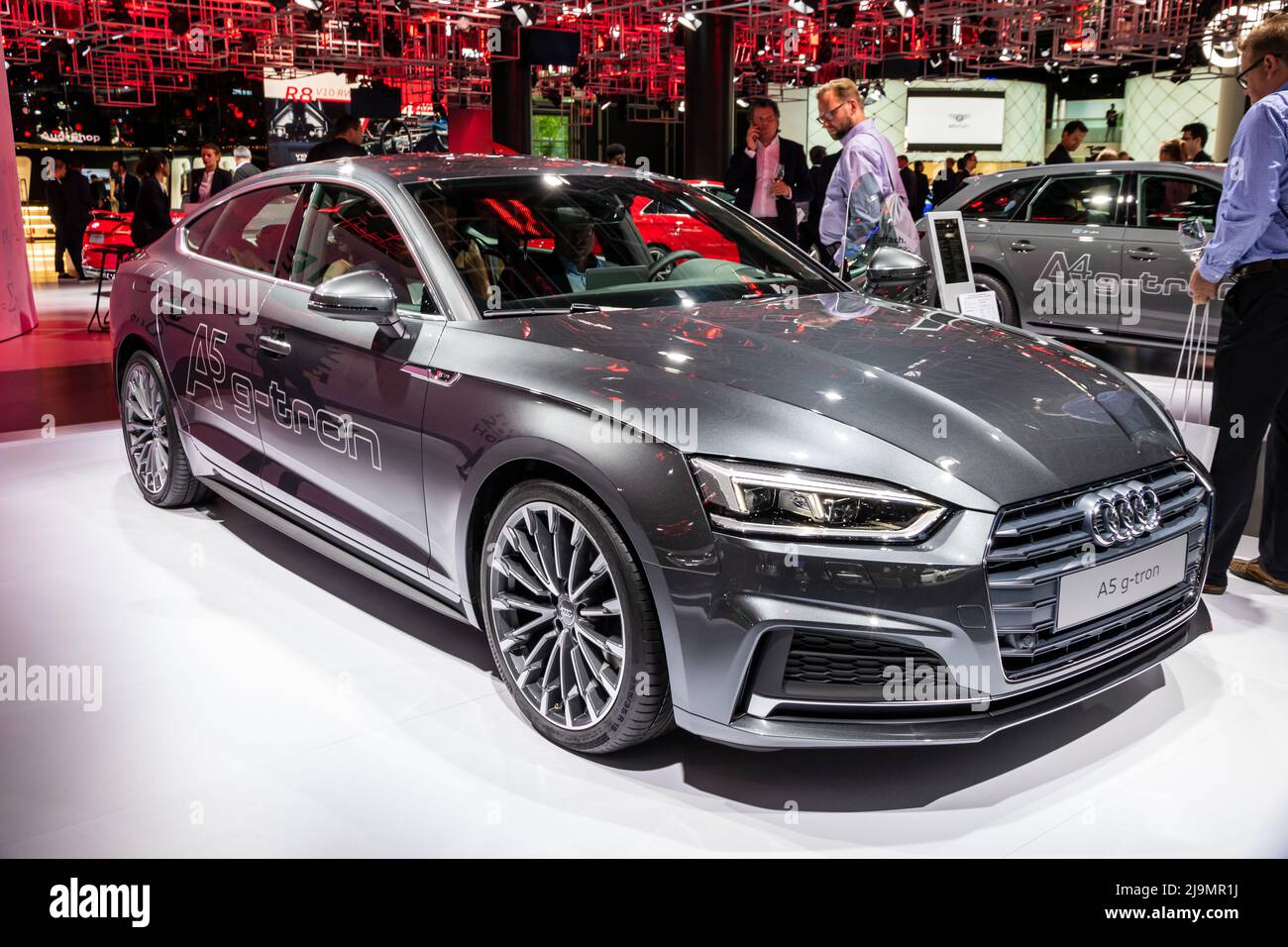 Audi A5 g-tron au salon de l'automobile IAA de Francfort. Allemagne - 12 septembre 2017. Banque D'Images