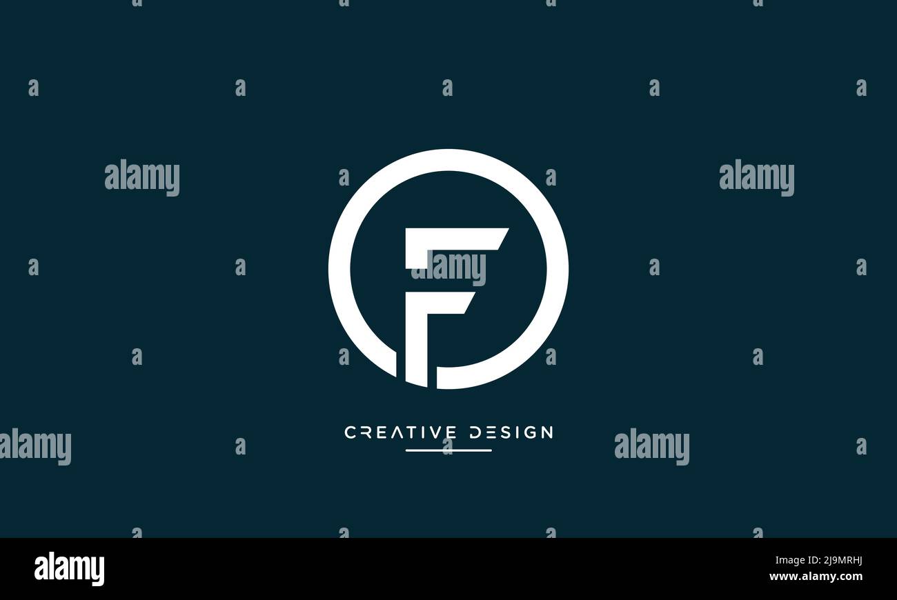 Lettres de l'alphabet OU icône FO logo Vector Illustration de Vecteur