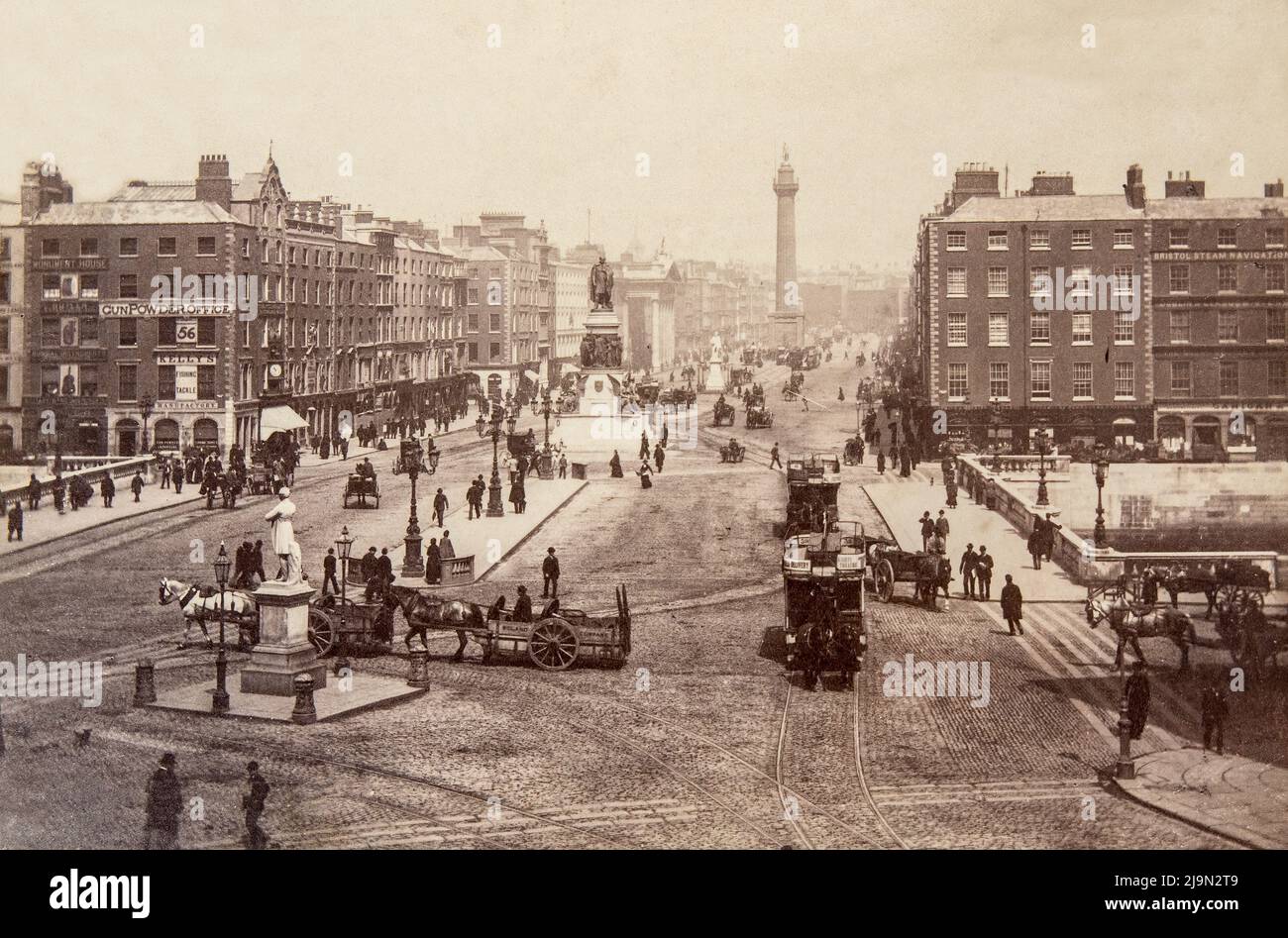 Sackville St, Dublin vers 1885 Banque D'Images
