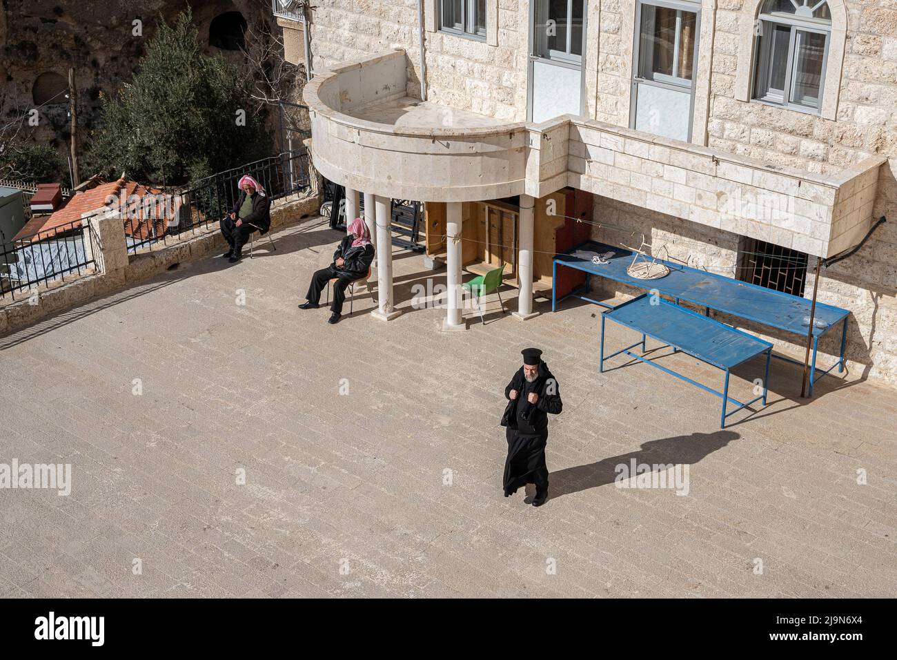 Monastère de Saint-Thecla dans le village chrétien de Maaloula, Syrie Banque D'Images