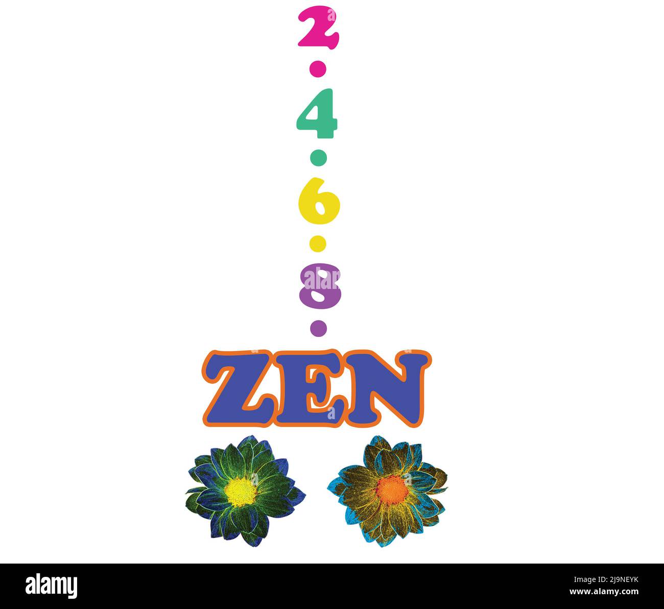 Zen - conception / Illustration de Mindfulness Banque D'Images