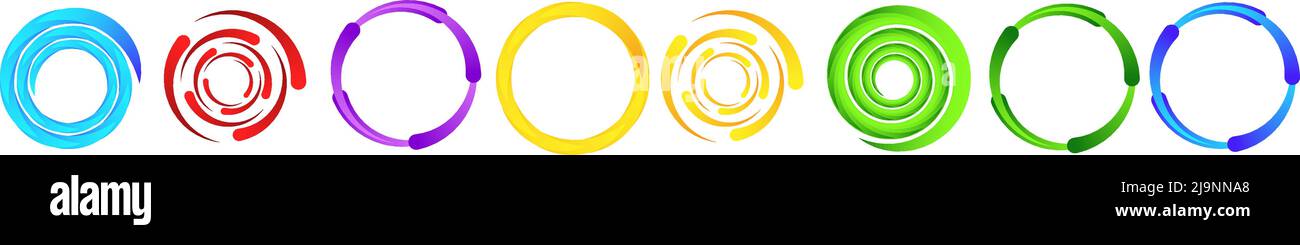 Spirale circulaire, élément de tourbillon et de tourbillon. Illustration vectorielle, graphiques clip-art Illustration de Vecteur