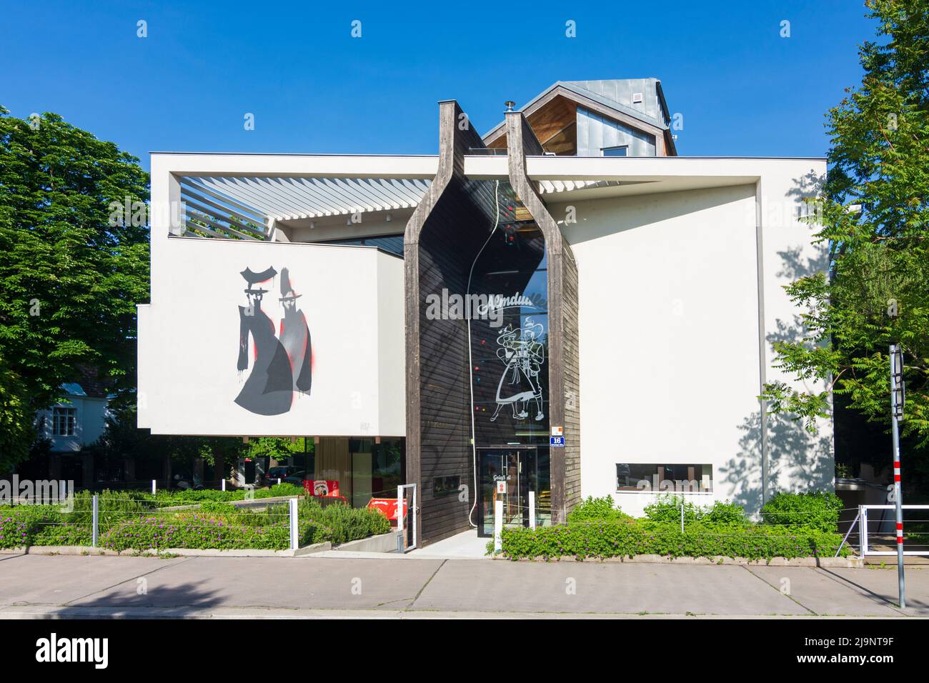 Wien, Vienne: Siège de l'Almdudler Grinzinger Allee 16 en 19. Döbling, Vienne, Autriche Banque D'Images