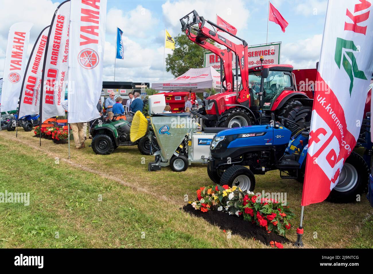 Frome, Somerset, Royaume-Uni - septembre 11 2021 : lisez le stand d'Agriservices Ltd au salon agricole et de fromage 2021 de Frome Banque D'Images