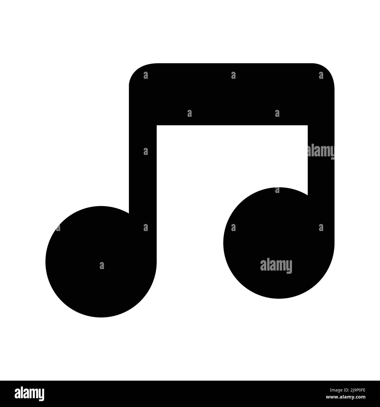 icône musique sur fond blanc Illustration de Vecteur