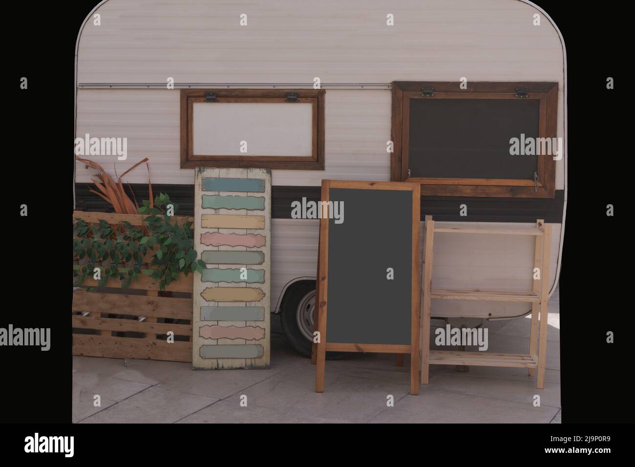 Food Track, cuisine mobile sur roulettes, vente de nourriture dans les festivals de la ville, les parcs, les rues Banque D'Images