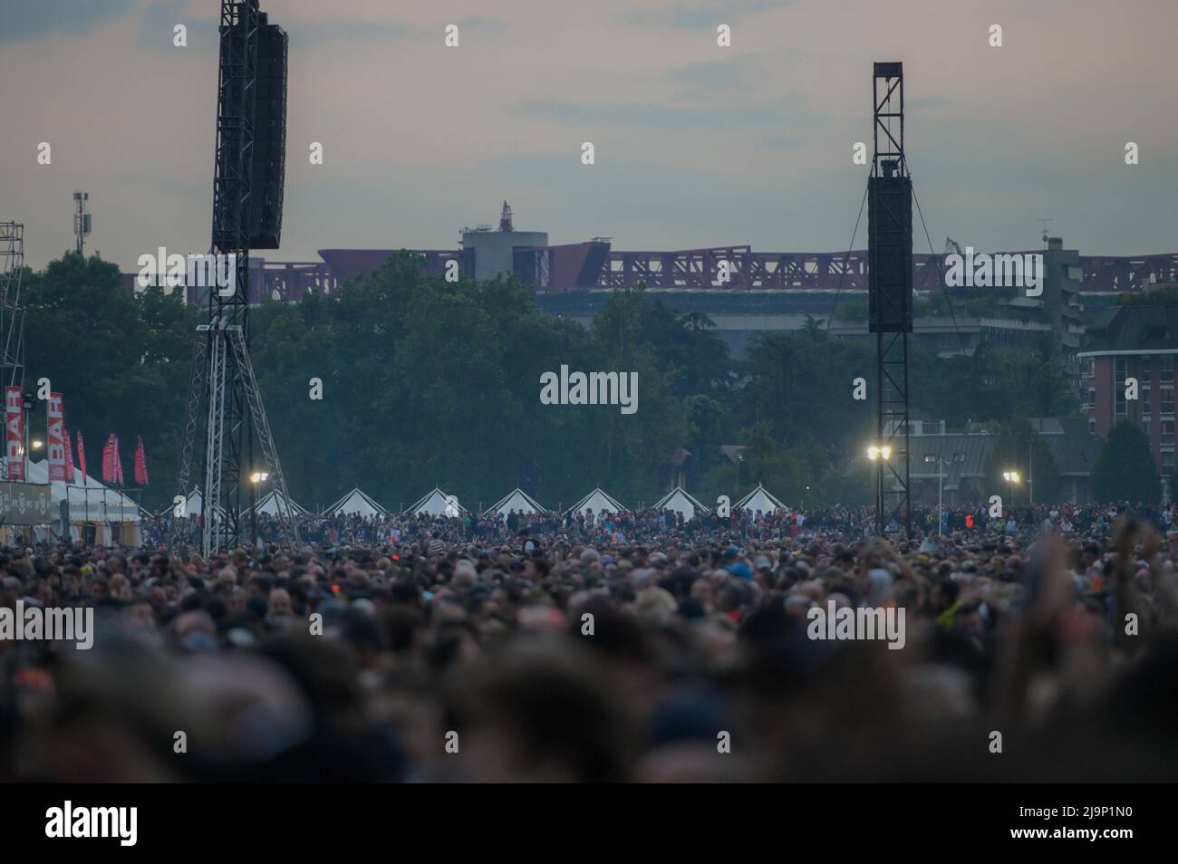 Milan, Italie, 24 mai 2022 Vasco Rossi vivre à Ippodromo SNAI la Maura San Siro Milan pendant la Milan, Italie, 24 mai 2022 Vasco Rossi vivre à Ippodromo SNAI la Maura San Siro Milan pendant la