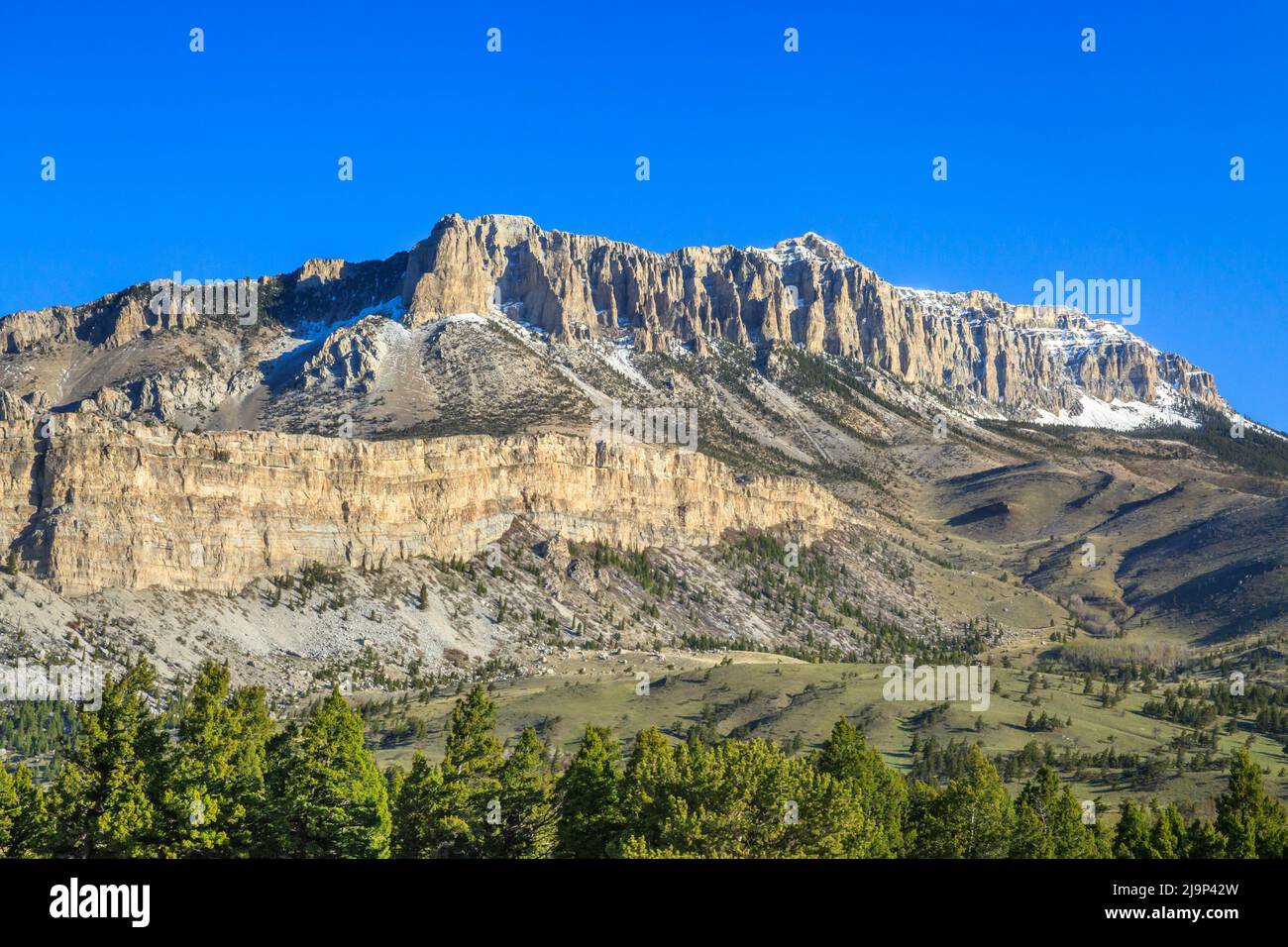 Château de corail le long de l'avant près de Rocky Mountain, montana choteau Banque D'Images