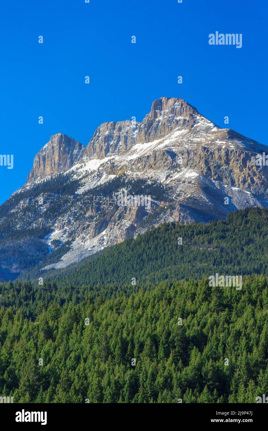 face nord de la crête à dents de scie le long du front de montagne rocheux près d'augusta, montana Banque D'Images