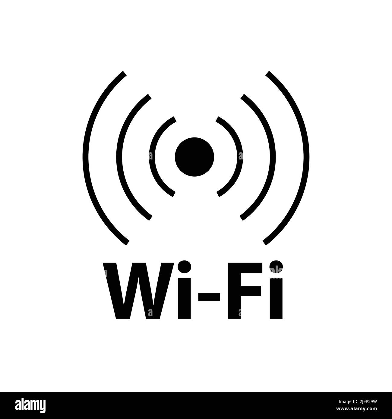 Symbole Wi-Fi sur fond blanc Illustration de Vecteur