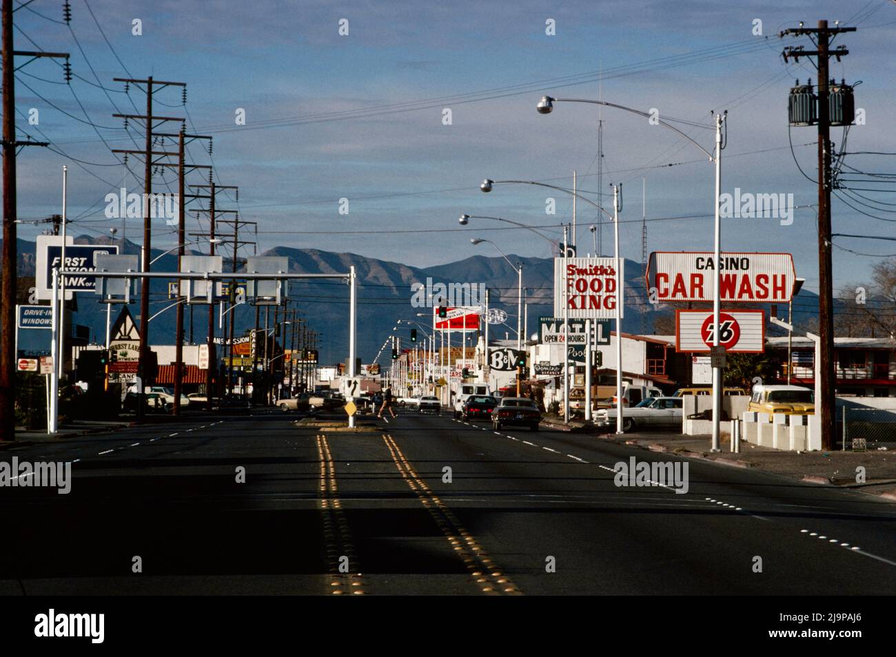 Artère principale de Las Vegas en 1979 Banque D'Images