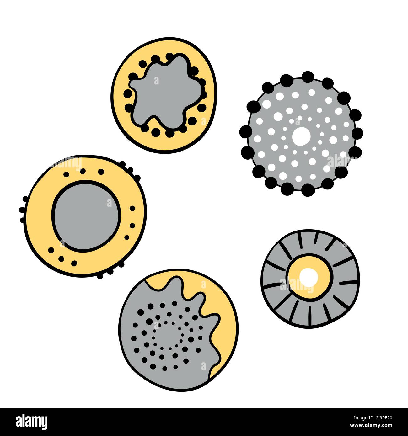 Icône de l'art aborigène géométrique. Décoration ethnique tribale arrondie. Afican, motiph. australien. Peinture de points. Illustration vectorielle, modèle pour Illustration de Vecteur